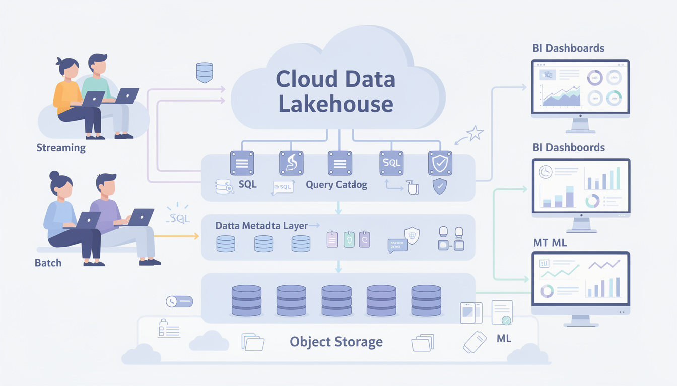 découvrez l'architecture data lakehouse, une solution innovante qui combine la souplesse et l'évolutivité du data lake avec la performance et la fiabilité du data warehouse pour une gestion optimale des données.