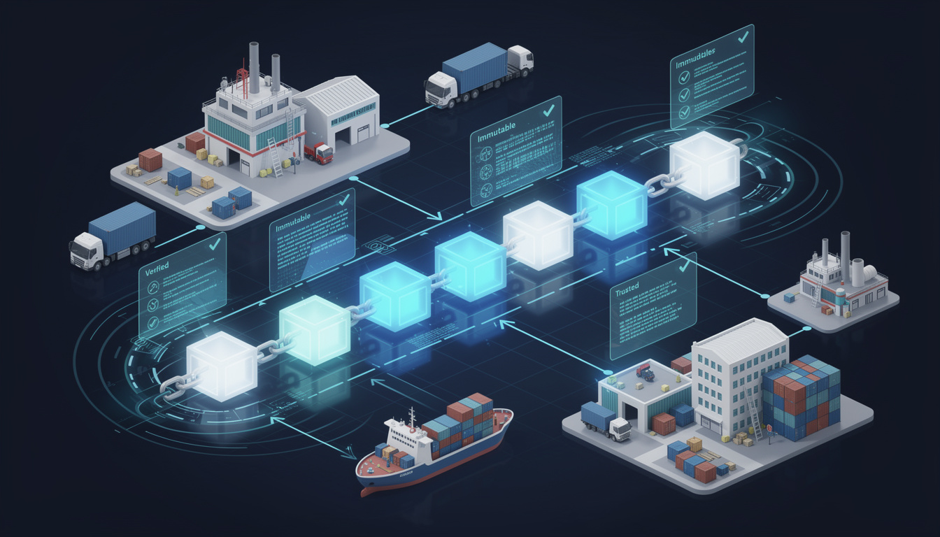 découvrez comment la blockchain révolutionne la supply chain en sécurisant la preuve d'origine et en garantissant une liasse documentaire immuable pour une transparence totale.