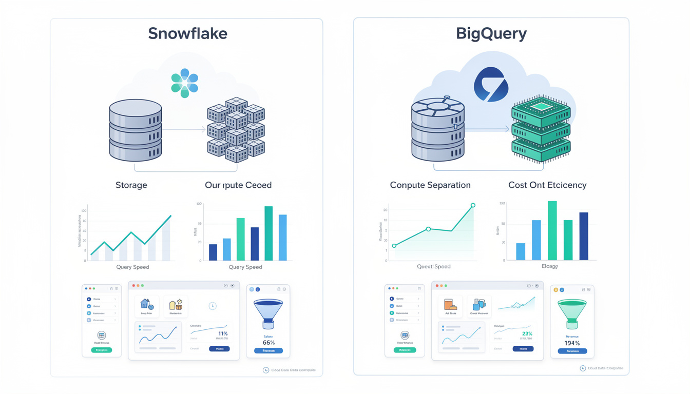 dĂ©couvrez une analyse comparative dĂ©taillĂ©e des performances de requĂȘtage entre snowflake et bigquery, les solutions modernes de data warehousing. explorez leurs atouts pour optimiser vos traitements de donnĂ©es.